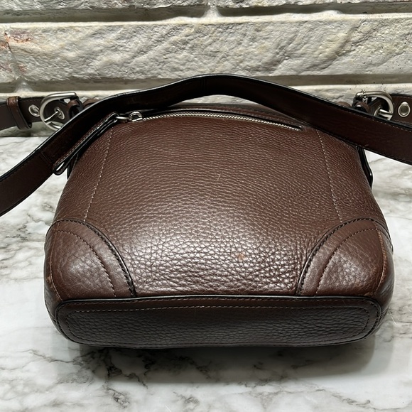 Coach Vintage Brown Pebbled Leather Crossbody Shoulder Bag Sling in GUC - Picture 9 of 16
